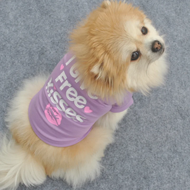 Cute Puppy Clothes Spring Summer Cotton Short-sleeved Dog T-shirt Fashion Designer Pet Shirt