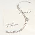 2026 Creative Double Layered Stainless Steel Enamel Bracelet Wholesale Fashion Charms Handmade DIY Pendant Chain Jewelry