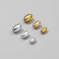 Wholesale 6mm 7mm 8mm Shiny Olive Spacer Beads 925 Sterling Silver Oval Beads for Jewelry Making