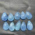 Drop Water Shape Aquamarine Crystal Pendants Natural  Blue Gemstone Necklace Pendant