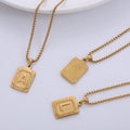Wholesale 18k Gold Plated Stainless Steel Initial A-z 26 Letters Pendant Chain Necklace Jewelry for Women