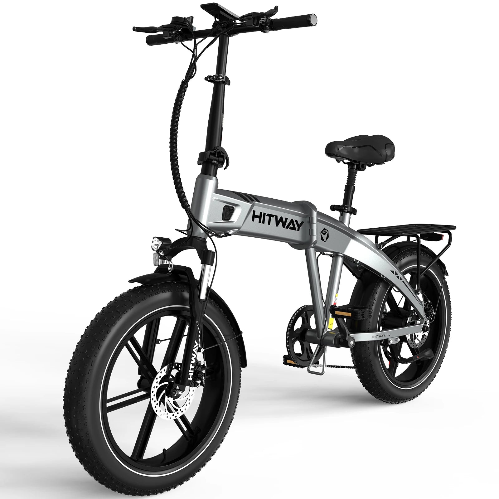 48V 500W Foldable Fat Tire Full Suspension Aluminum Alloy CE HITWAY BK36 20" EU UK Warehouse Fat Tire Ebike Electric City Bike