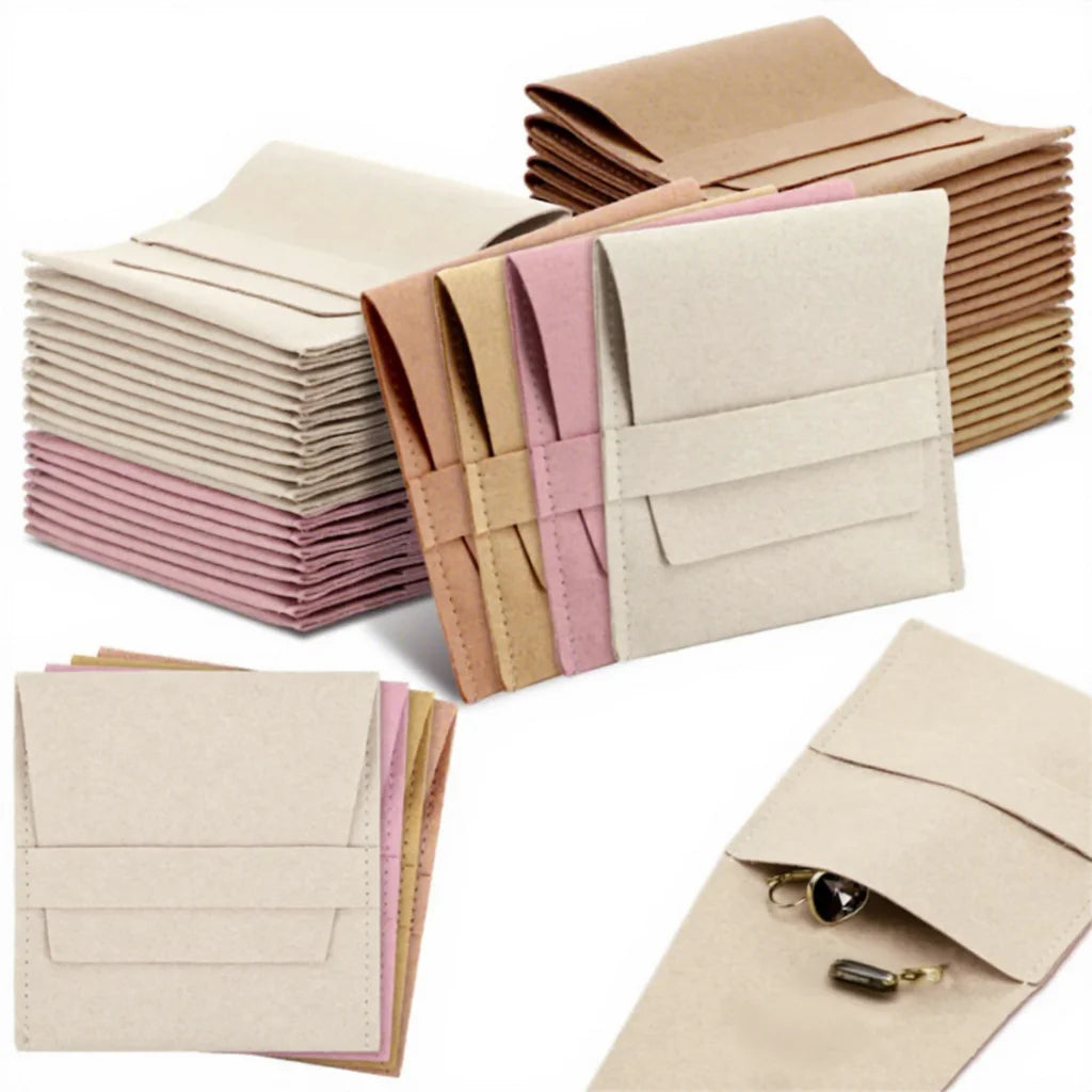 Custom Microfiber Suede Jewelry Packaging Pouch Bag Logo Printed Jewellery Storage for Small & Medium Sized Pieces