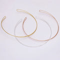 1.5mm Round Ends Double Wire Hair Headbands Two Circles Metal Hairbands for Women DIY Crown Hair Accessories Plain Hair Hoops