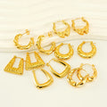 Wholesale Women's Jewellery Pvd Gold Plated  Exaggerated 316l Stainless Steel Jewelry Fashion Jewelry Statement Earrings