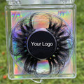Wholesale 25mm Real Mink 3D Bulk Eyelashes with Custom Logo