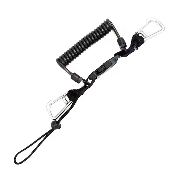 Wholesale Custom Safety Flexible Quick Release Scuba Diving Coil Lanyard for Underwater Gear Accessories Swimming Snorkeling