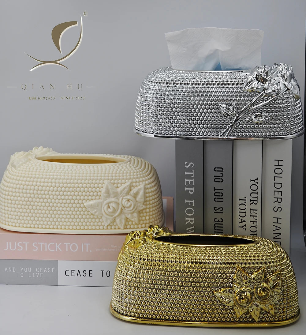 2025 Wholesale Custom Printed Nordic Light Luxury Plastic Car Tissue Paper Box Cover Holder Premium Plastic Material