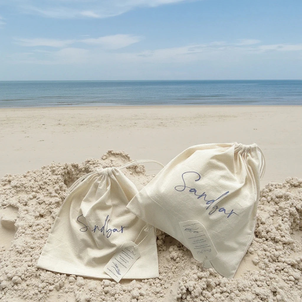 Cotton Natural Drawstring Bag for Clothes Cotton Bikini Suit Storage Pouch