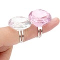 Reusable pink Purple Crystal Adjustable Lash Artist Glue Holder Eyelash Extension Glue Adhesive Ring