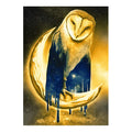 Ever Moment Diamond Painting Picture of Rhinestone Owl Moon Full Square Drill Decoration for Home Diamond Embroidery 3F1941