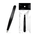 Customized Stainless Steel  Anti-static Brow Tweezers Black Pink Gold Slanted Hair Removal  Eyebrow Tweezers Private Label