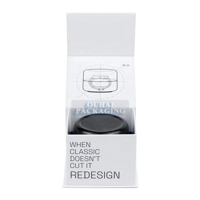 One-Stop Customization Magnetic Close Flip Box Environmentally Friendly Cardboard Jewelry Packaging Boxes for Watches