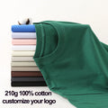 Customized Blank 210 Gram Thick 100% Cotton Drop Shoulder Neck Smart Casual Men's T-Shirt