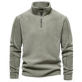 RNSHANGER Autumn Winter Men's Clothing Polar Fleece Hoodie Stand Collar Half-Zipper Long Sleeve Trendy Versatile Men's Top
