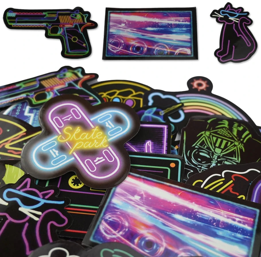 Adhesive Vinyl Waterproof Sticker Sheets with Holographic Lamination Kiss Cut Custom Shapes Digital Printing
