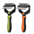 Custom Logo 2 in 1 Cat Knot Comb Pet Hair Dematting Deshedding Rake Comb for Dogs