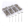 450PCS/Bag Silver 27-51MM T Pins for Wigs Making Display on Foam Head Long T-pins Sewing Hair Needles Styling Tool