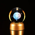 Various Home Decoration Customize Led Light 70 mm Glass Ball 3D Dandelion Laser Engraving Display K9 Crystal Ball