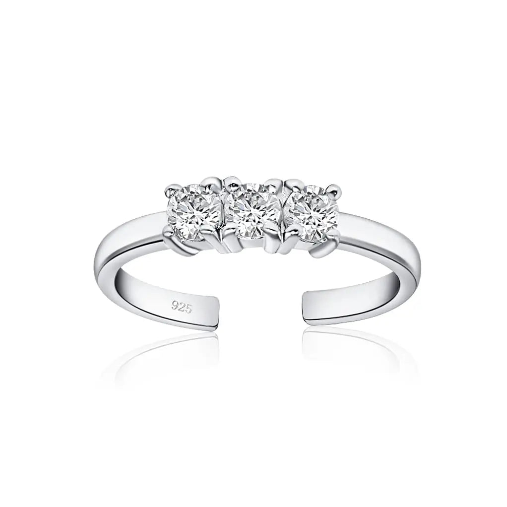 Custom Fashionable Luxury Fine Jewelry Adjustable Sterling Silver 925 Toe Ring for Women