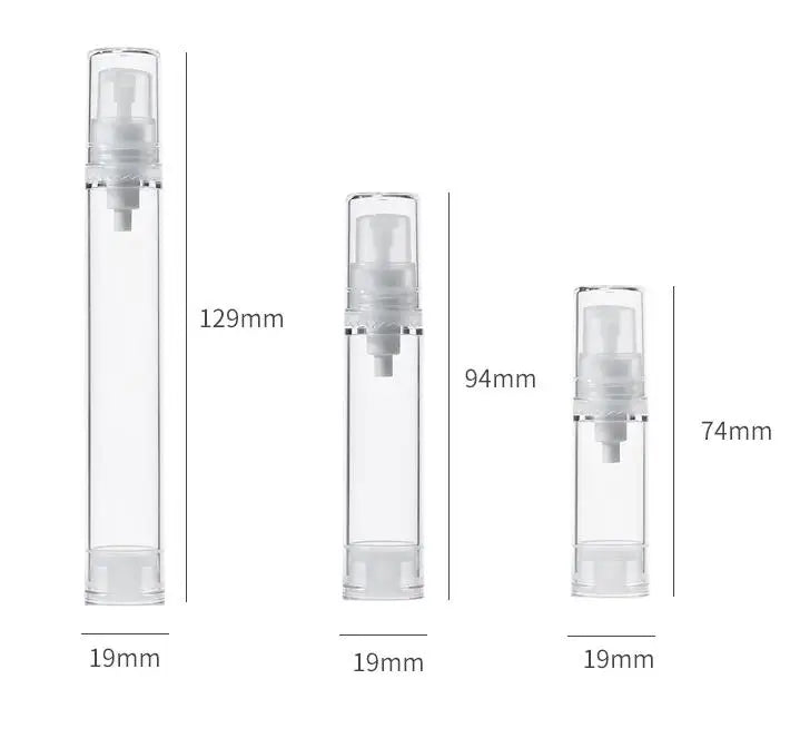 Wholesale 5ml 10ml 15ml Small White ABS Plastic Cosmetic Vacuum Lotion Mist Spray Airless Pump Bottles