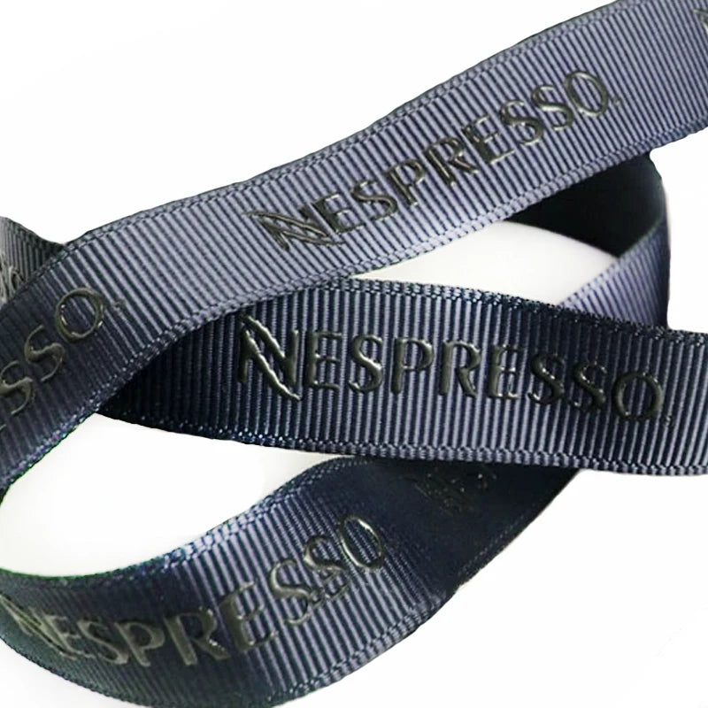 Custom logo Printed Wired Edge Velvet Christmas Tree Grosgrain Ribbon Bows Roll for Wedding Gift Decoration