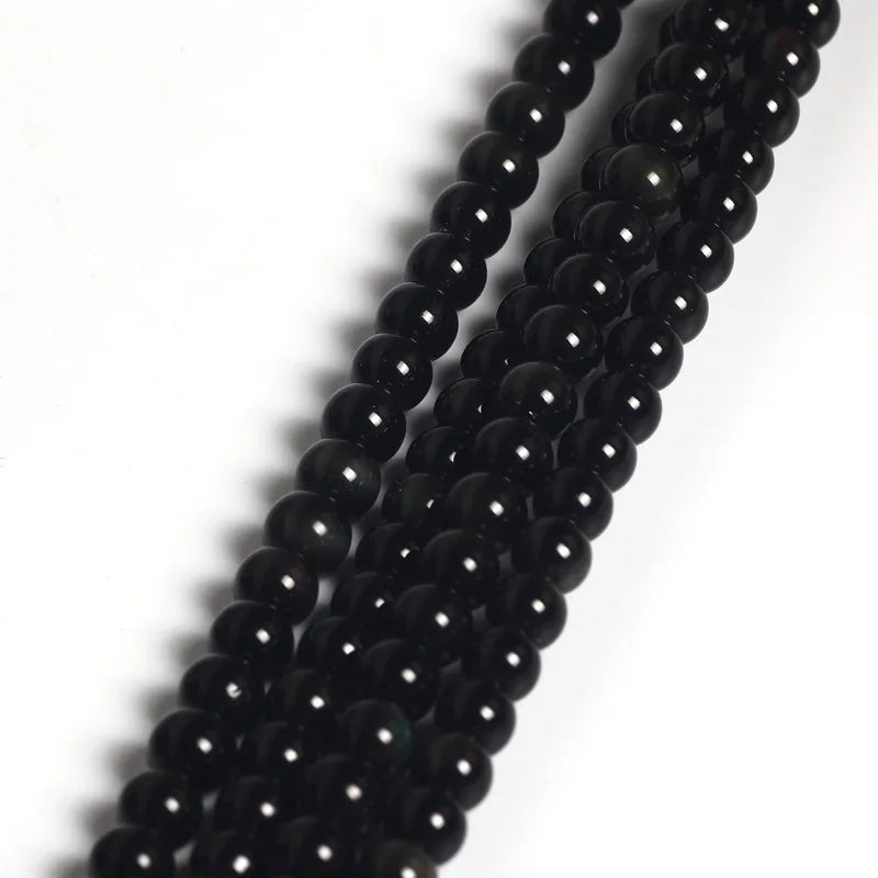 4/6/8/10/12/14/16/18mm Factory Price Wholesale Natural Gemstone Stone Beads Obsidian Beads for Jewelry Making