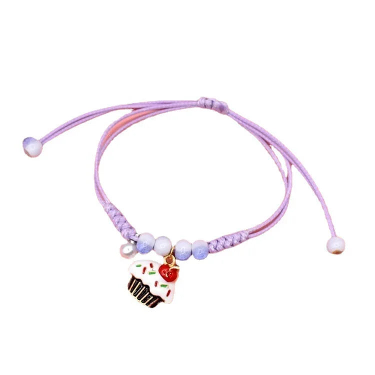 Handmade Summer String Rope Cord Braid Braided Bee Mermaid Car Planet Charms Bracelet Jewelry Adjustable Knot Homemade Jewelry