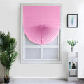 Cordless Pleated Curtain Free Punching Tie up Light Filtering Fabric Pleated Shades Cordless Temporary Pleated Blind