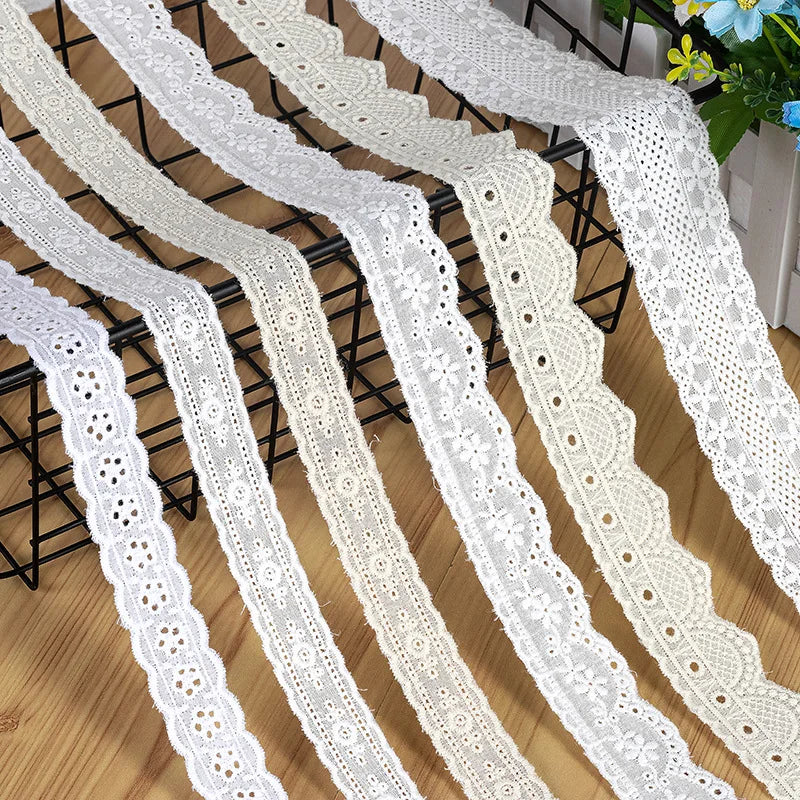 100% Cotton Embroidered Luxury Soft Lace Fabric-Water-Soluble for Hats & Home Decor | Factory Direct Sale