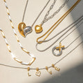 J&D 18k Gold Stainless Steel Mixed Color Necklace Set Waterproof Fashion Jewelry for Women