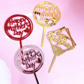 Acrylic Happy Birthday Cake Topper Happy Monther's Day Mom Baking Cake Decoration Party Favors XQA454