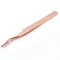 JDK 2 in 1 Eyelash Tweezers Stainless Steel Eyebrow Comb Mascara Extension Beauty Tool