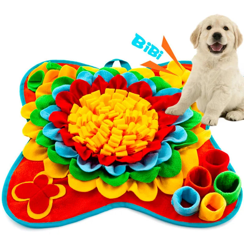 Pet Snuffle Mat Toy Cat Dog Sniffing Mat Puzzle Toy Pet Training Fun Washable Hidden Food Slow Food Interactive Dog Toy