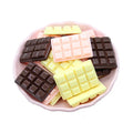 Cute Chocolate Pieces for Craft Dollhouse Flat Back Chocolate Candy Bar Slime Add Ins Sweet Candy Gift for Kids