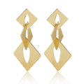 Square Alloy Long Dangle Drop Earrings Geometric Metal Statement Earring for Women Fashion Trendy Jewelry Vintage Design
