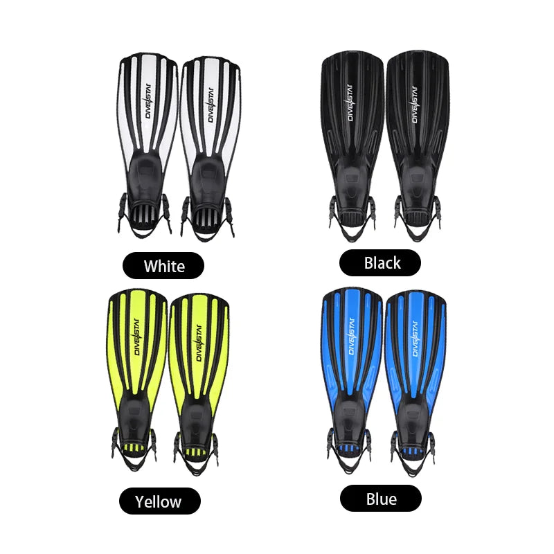 DIVESTAR New Arrival Custom Logo Swimming Flippers Adjustable Strap Various Color Freediving Diving Fins for Adult