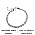 316L Stainless Steel Braided Bracelet Fashionable Personality Hollow Flat Tennis Chain Trendy Elegant Couple Jewelry Gift MegaBDM
