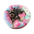 Factory Price Dog Bed 40cm Diameter Long Plush Dog Cushion Calming Bed Pet Kennel Soft Fluffy Comfortable Cat Dog House Bed