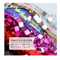 Upholstery Wholesale Price Embroidered Sequin Fabric Dress Fabric Glitter square Shape 20 mm Embroidery Sequin Fabric