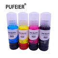 70ML Bottle 522 512 Refill Dye Based Ink for Epson ET1110 ET2800 ET4800 ET2720 ET4700 ET2400 ET7700 ET7750 Inkjet Printer Ink