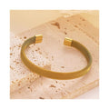 Women 8mm Wide Open Bracelet Bangles High Polished No Tarnish Waterproof 18K Gold Plated Stainless Steel Mesh Cuff Bangle