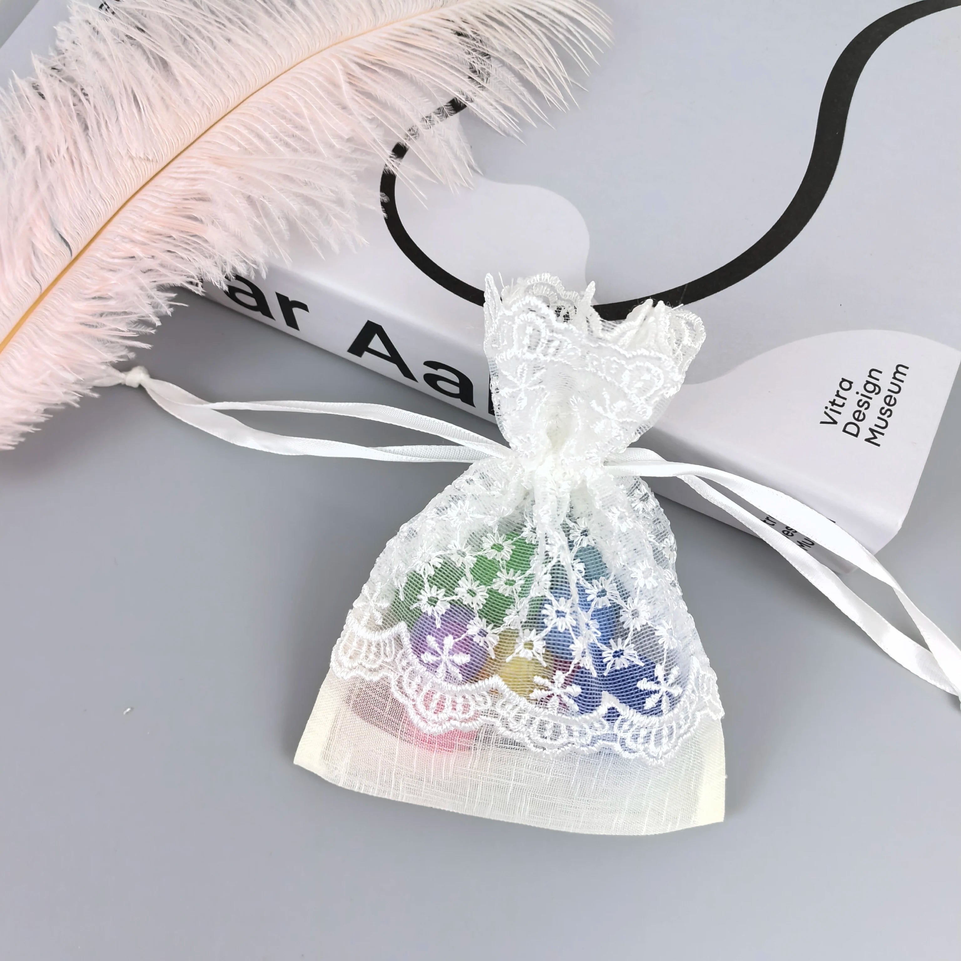 Wholesale Custom Personalized Organza Gift Bags Drawstring Gauze Gift Bags for Jewelry Bags With Lace