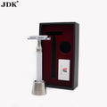 Chrome Color Mens Razor Blade Stainless Steel Safety Razor Stand Holder Shaving Razor Kit with Gift Box