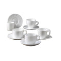 Durable Ceramic Coffee Cups with Saucers Multi-Size Espresso & Cappuccino Cup Set for Home or CafÃ©