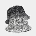 Vintage Sunshade Paisley Bandanna Packable Double Sided Sun Fisherman Reversible Bucket Hat Cap
