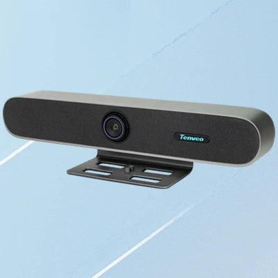 All in One wireless Video Bar Tenveo  4K UHD Conference Room Webcam with AI Auto Framing Presenter & Speaker Tracking