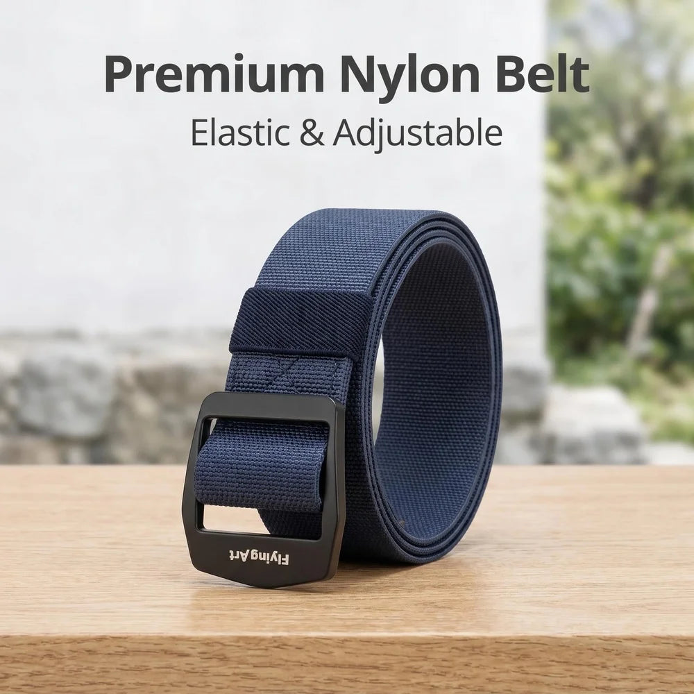 Clothing Accessories Men's Jeans Woven Canvas Polyester Elastic Adjustable Belt 3.8 cm Wide Custom Nylon Outdoor Belt MegaBDM