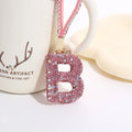 Wholesale Colorful Expansion 26 A-Z Letter Pendant Keychains Rhinestone Initial Keychains for Car Key Bag Hanging Headphone Gift
