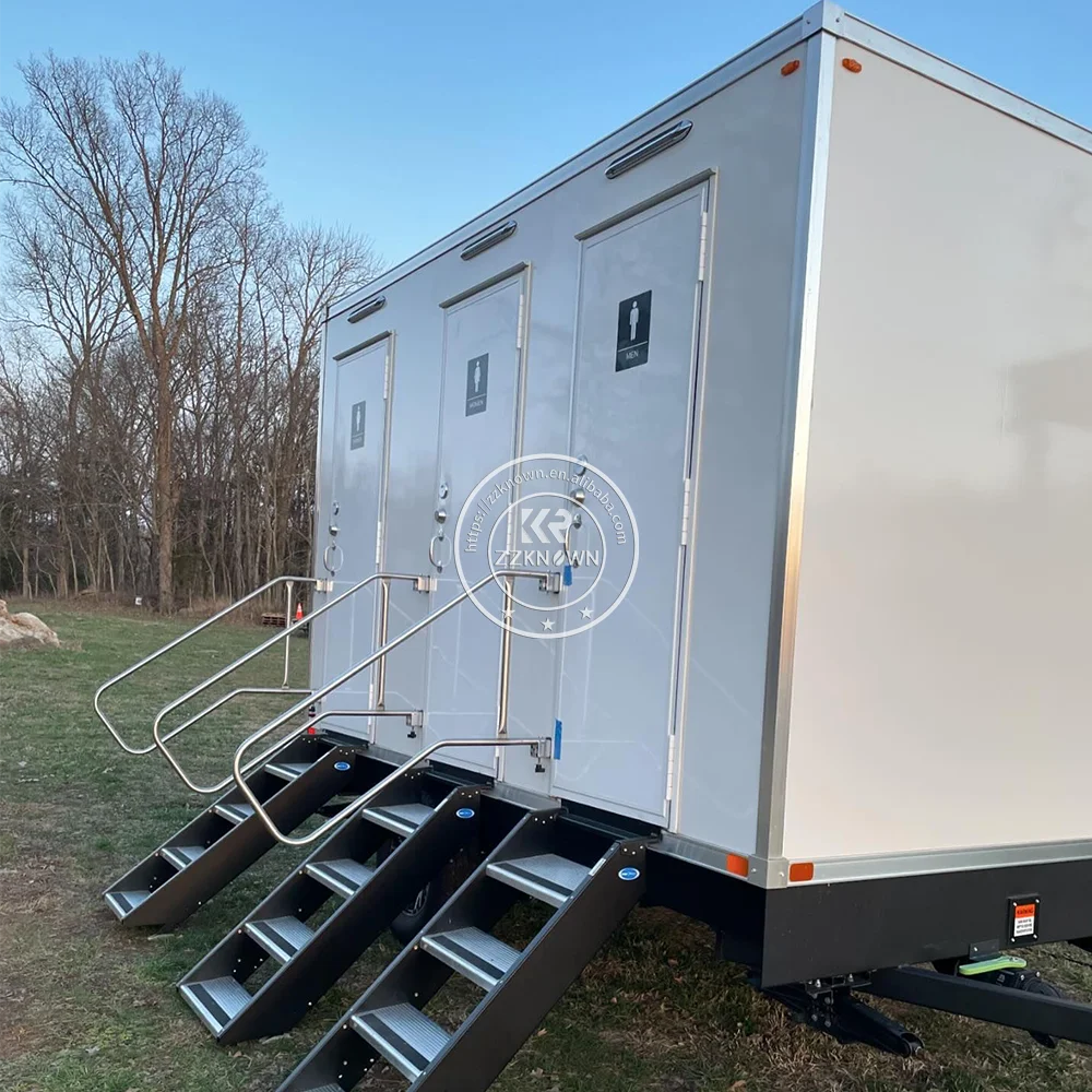 2024 Custom Commercial Outdoor Portable Bathroom for Adults Automatic Self Cleaning Public Mobile Shower and Toilet Room